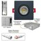 Nuwatt 3 Inch Black Square LED Gimbal Recessed Downlight 2700K-5000K Selectable Canless Light, PK4 NW-GMB-3-5CT-BLK-SQ-4P - alternate 3